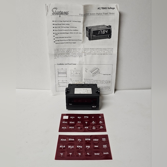 NEW Simpson Meter F-35-1-35-0 Power Supply 120 VAC. Input 750 V AC w/ Manual - Picture 1 of 8